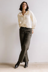Maureen Collared Cardigan in Oatmeal FINAL SALE