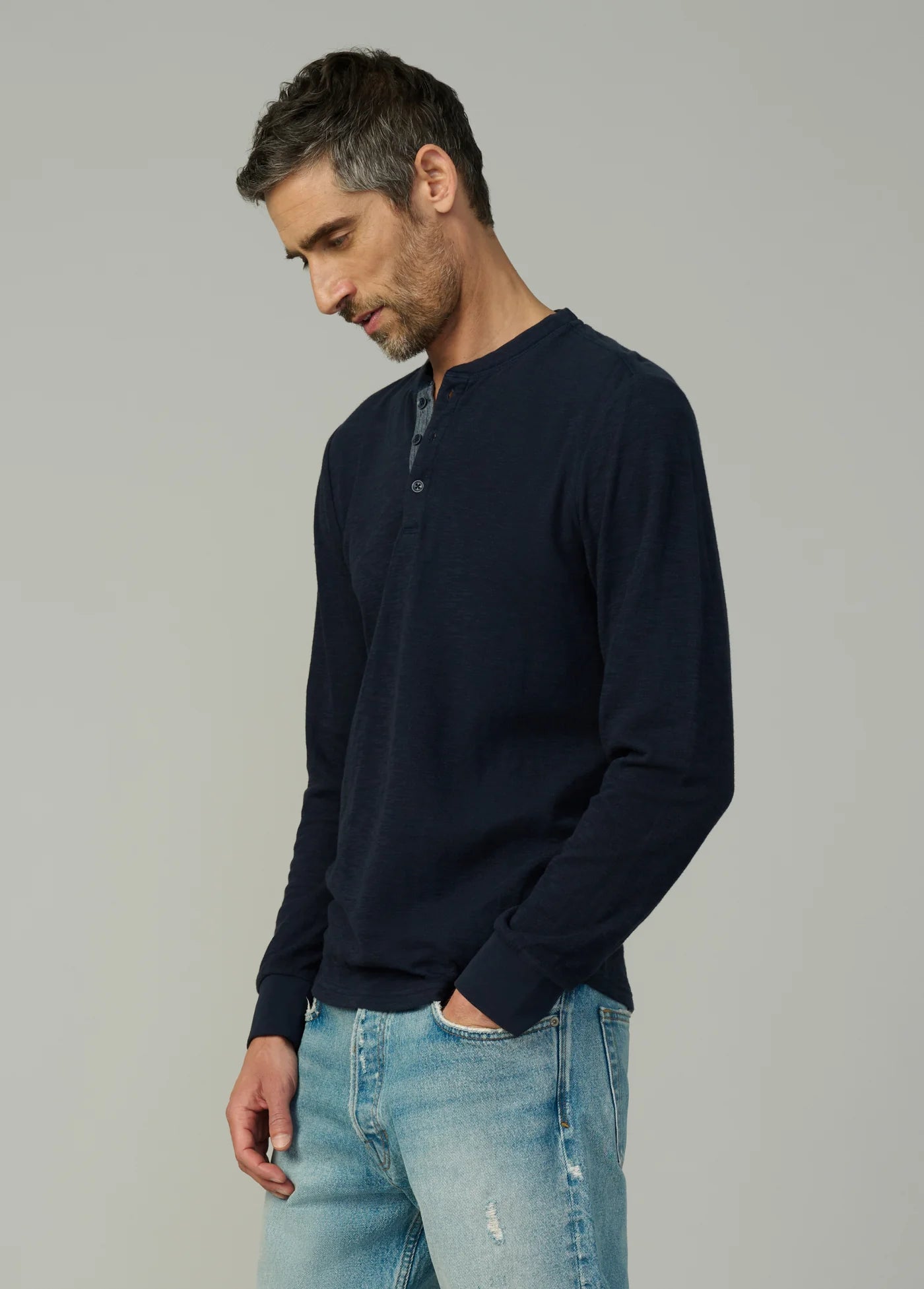 DWIGHT DOUBLE FACE HENLEY