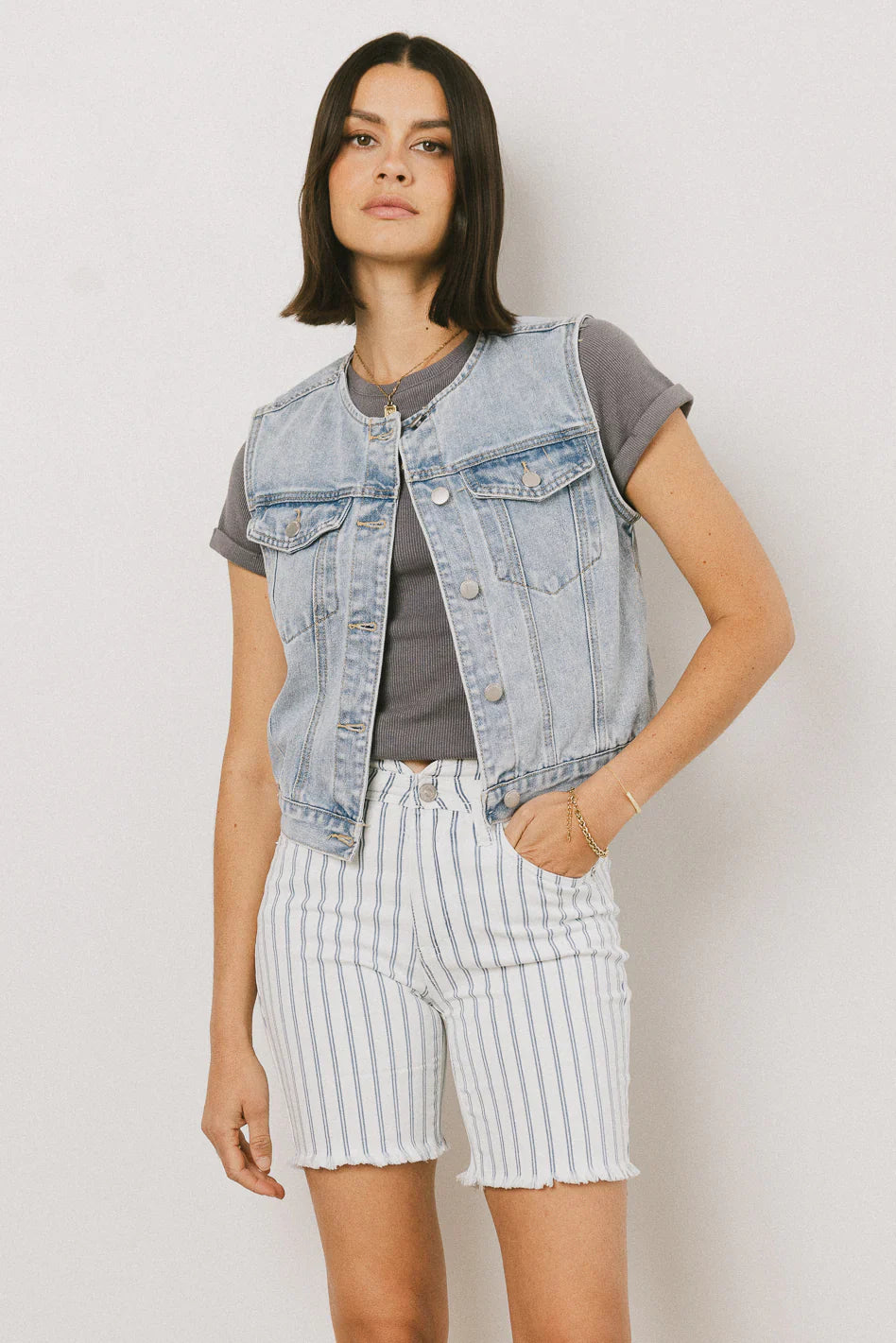 Aiden Denim Vest FINAL SALE