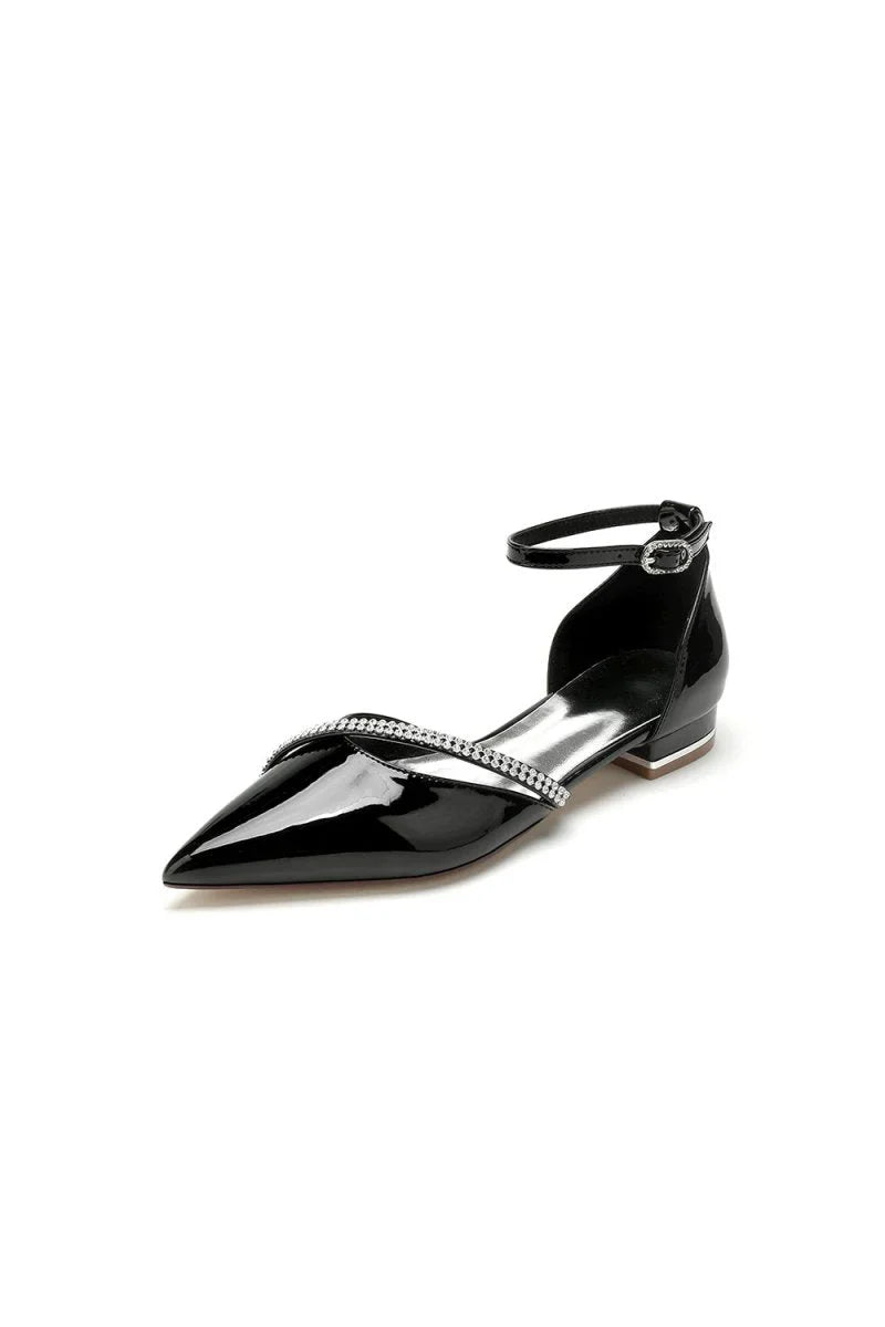 Black High Heels with Crystal Accents