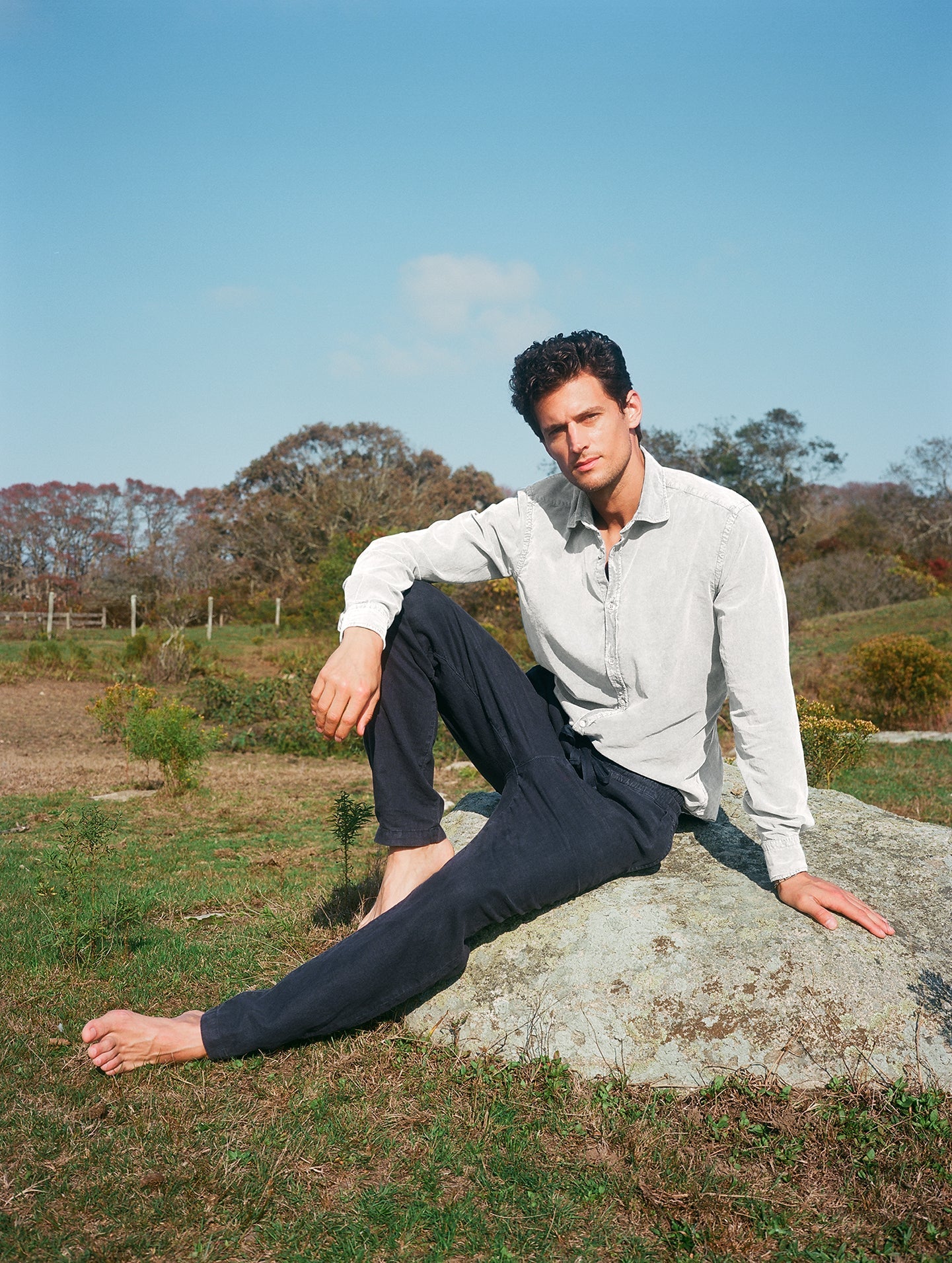 LINEN DRAWSTRING TROUSERS