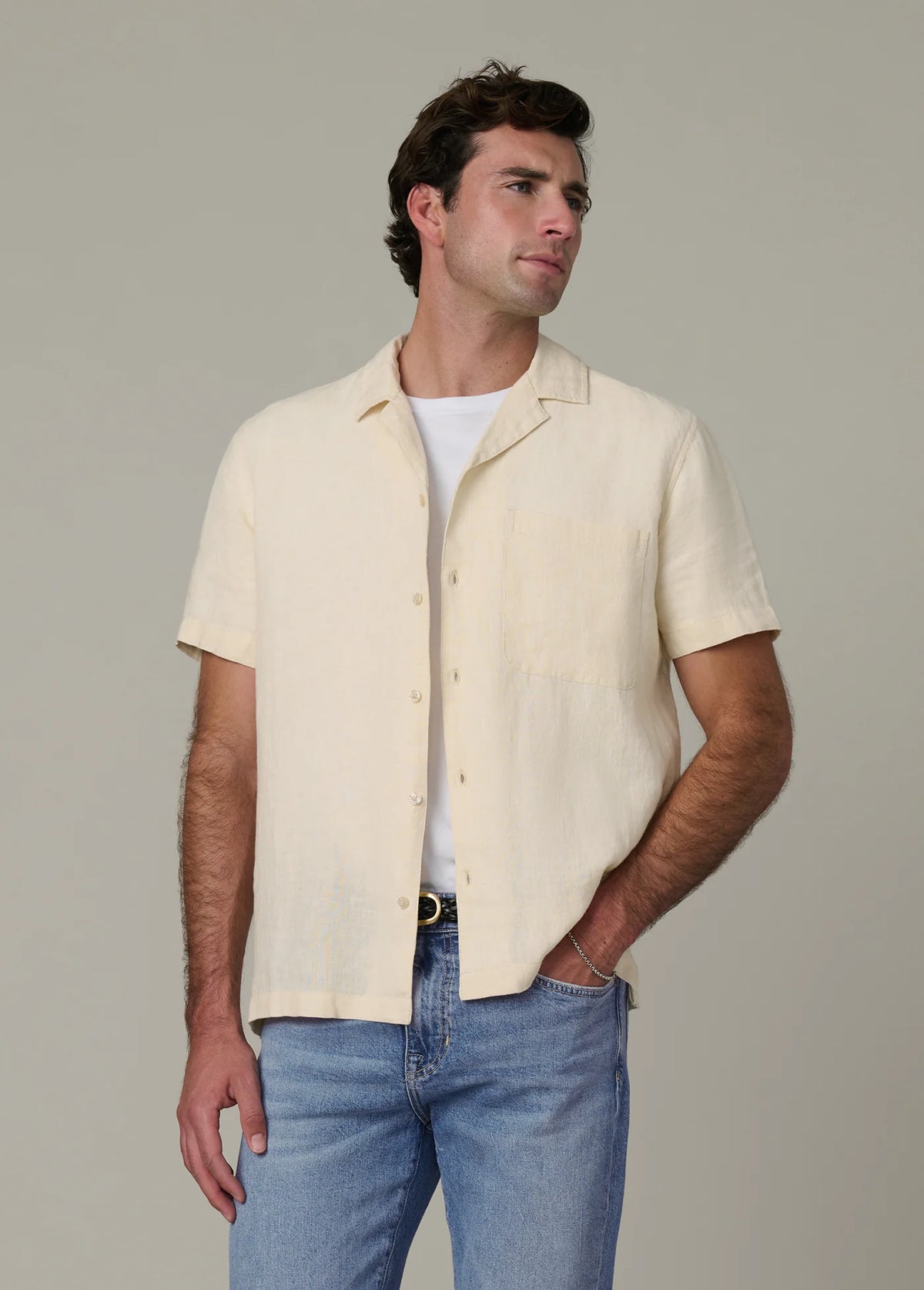 SHORT SLEEVE CAMP COLLAR SHIRT
