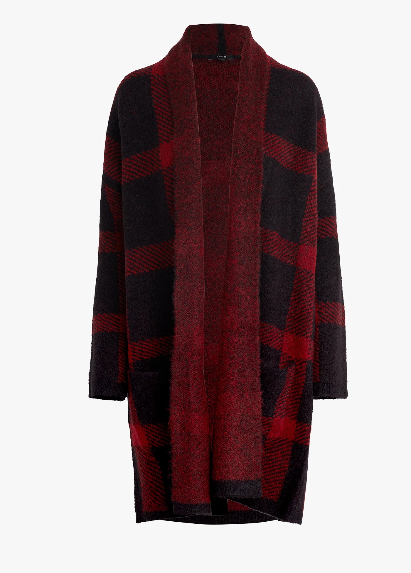 SOLANGE INTARSIA PLAID CARDIGAN