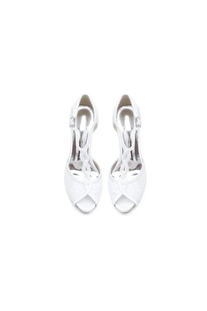 Peep Toe High Heel Shoes Ankle Strap
