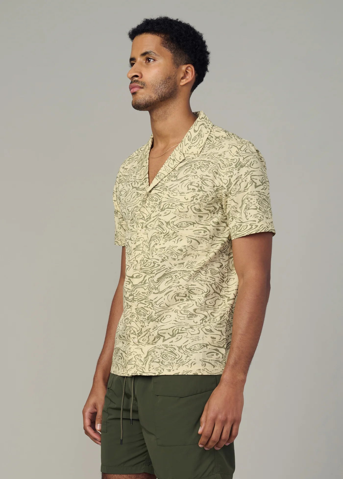 CAMP COLLAR PRINTED SHIRT