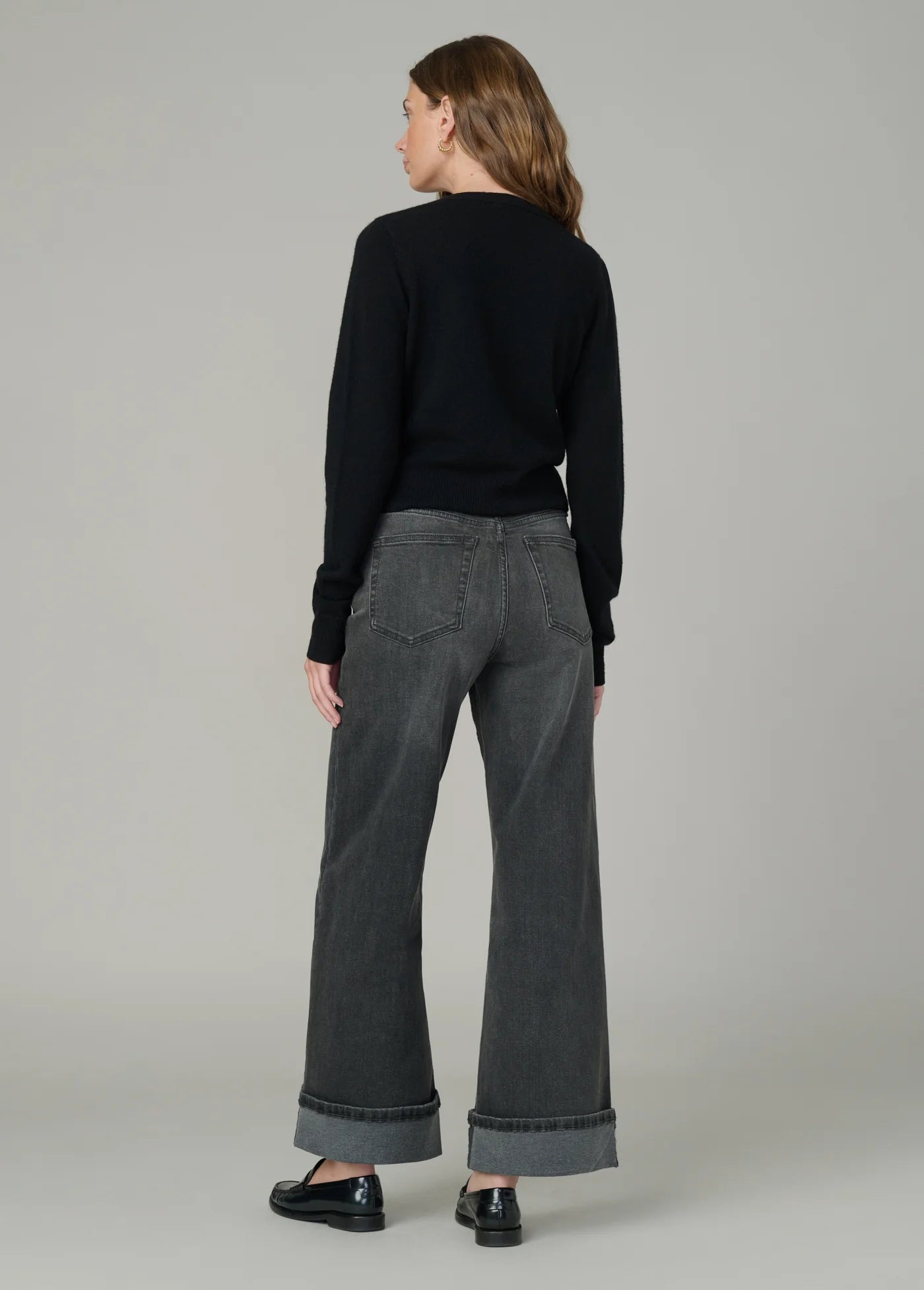 WIDE LEG CUFFED ANKLE