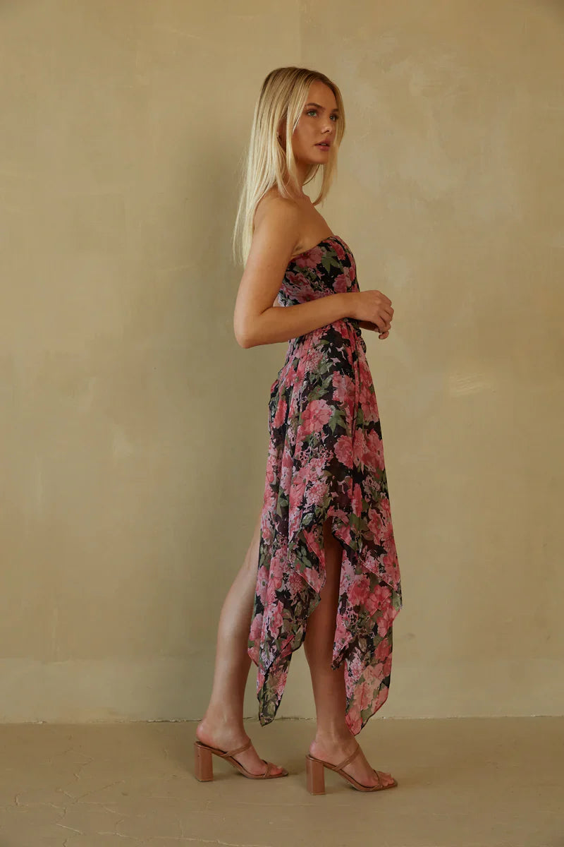 Eden Strapless Drape Bodycon Mini Dress