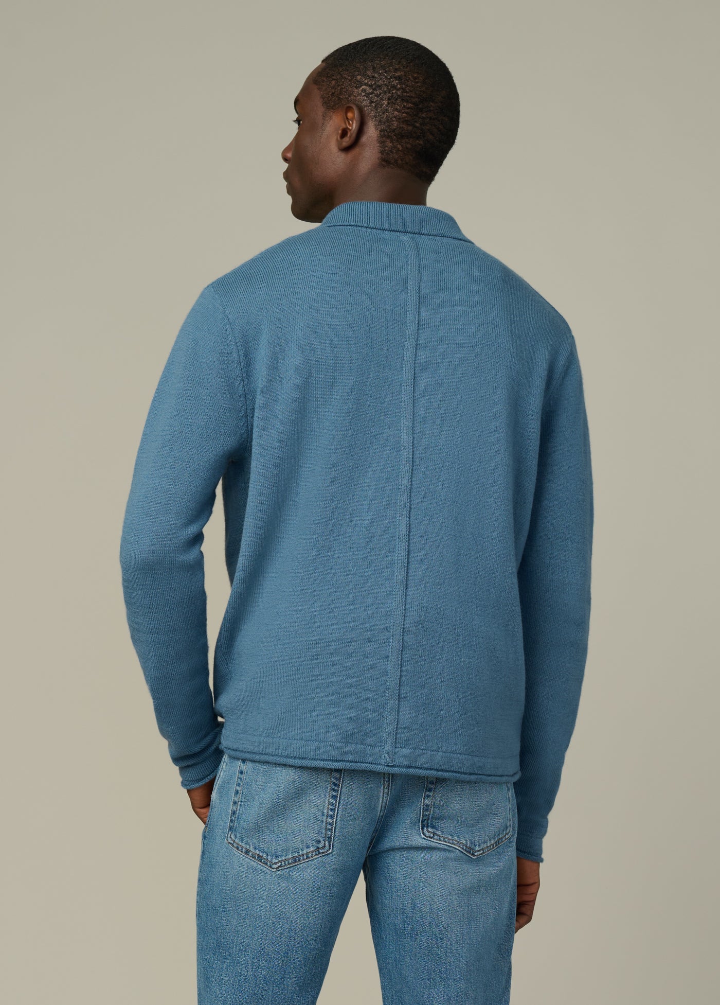 MERINO POLO SWEATER