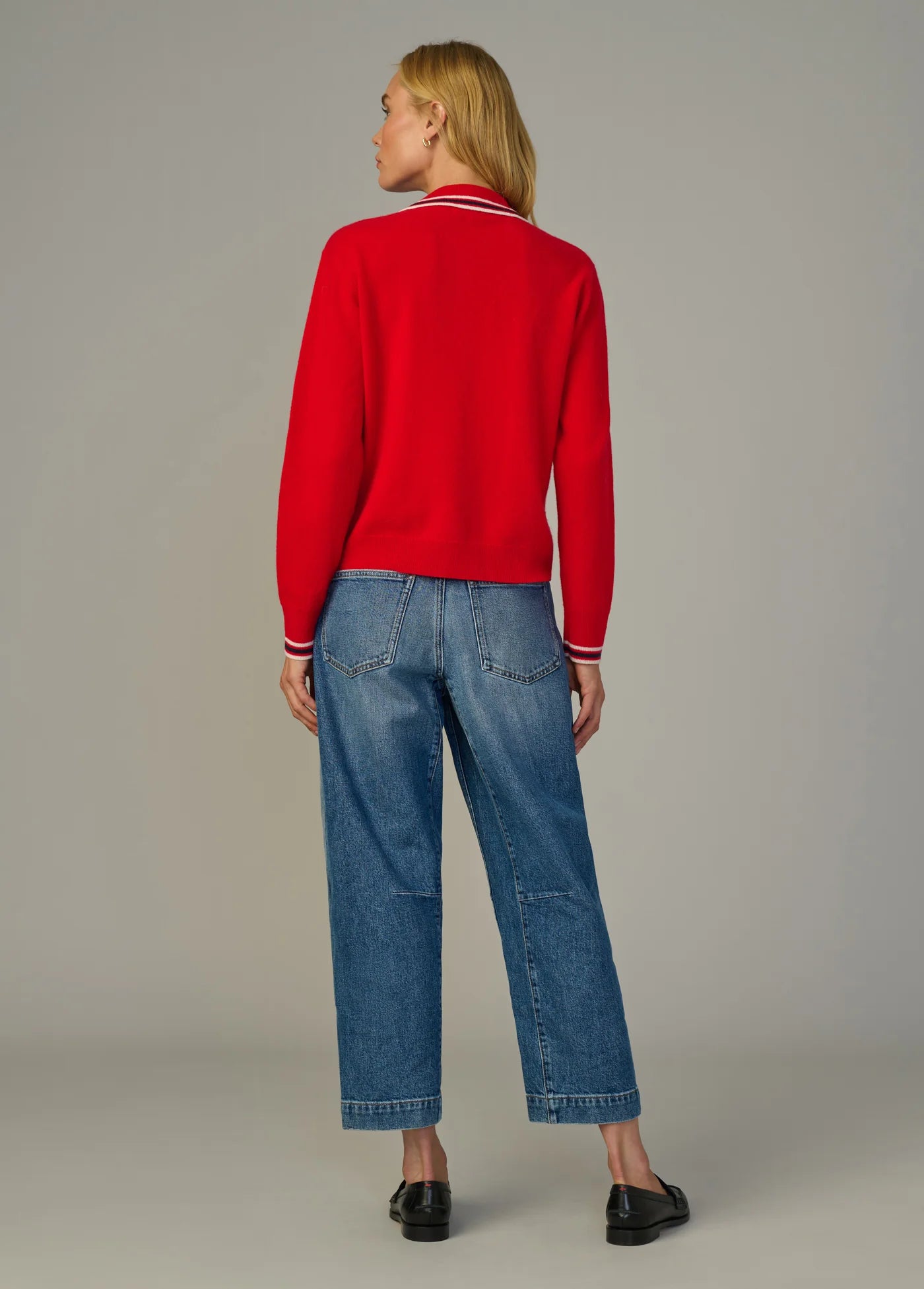 THE LONG SLEEVE CASHMERE POLO