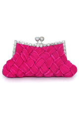 Glamourous Silk With Crystal Rhinestone Glitter Adjustable Wallets Accessories