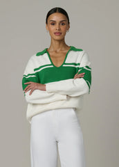 THE ROMIE POLO SWEATER
