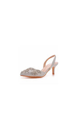 Pointed Toe rhinestone Glitter Slingback Pumps