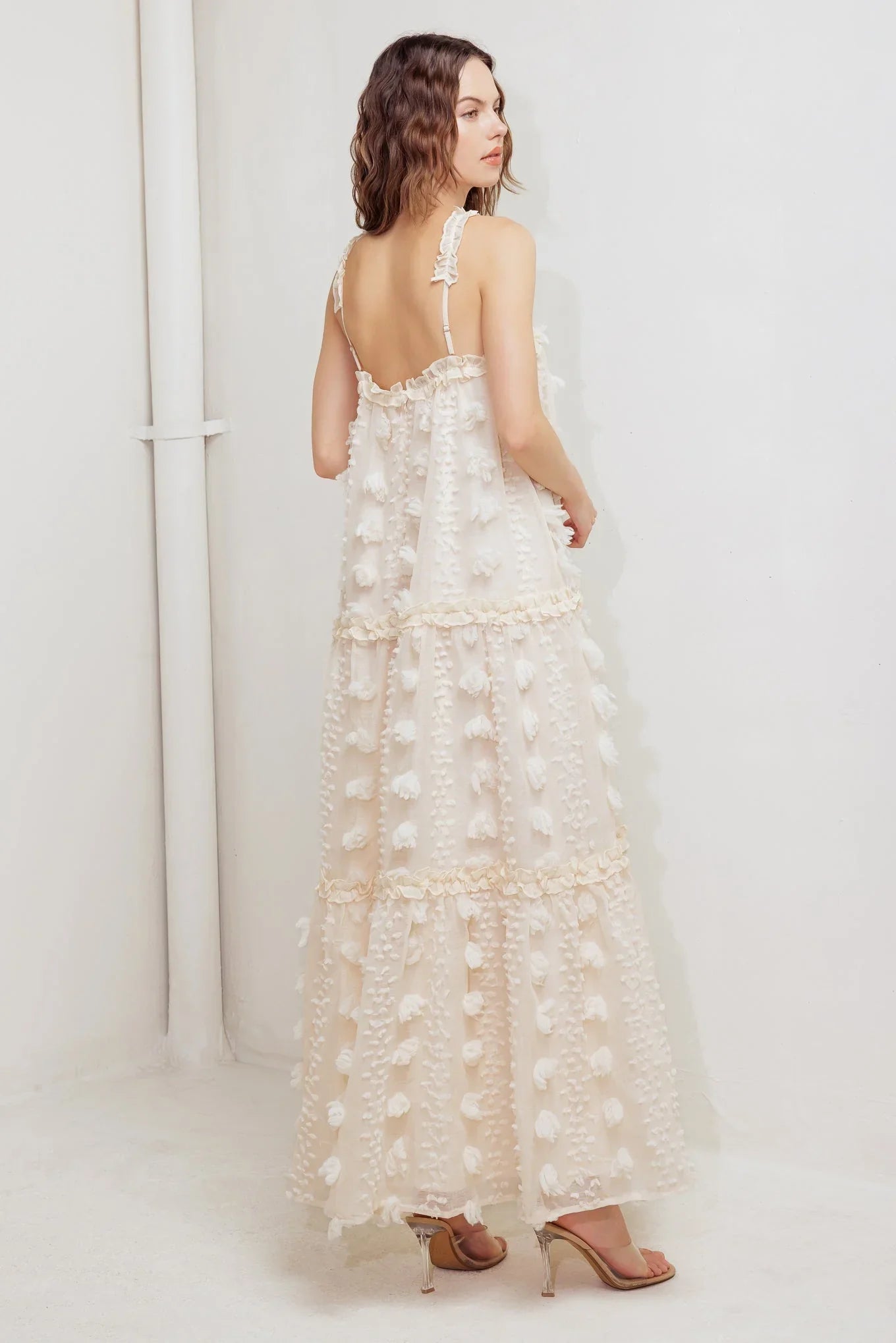 CLOUD NINE CROSS FRONT MAXI DRESS