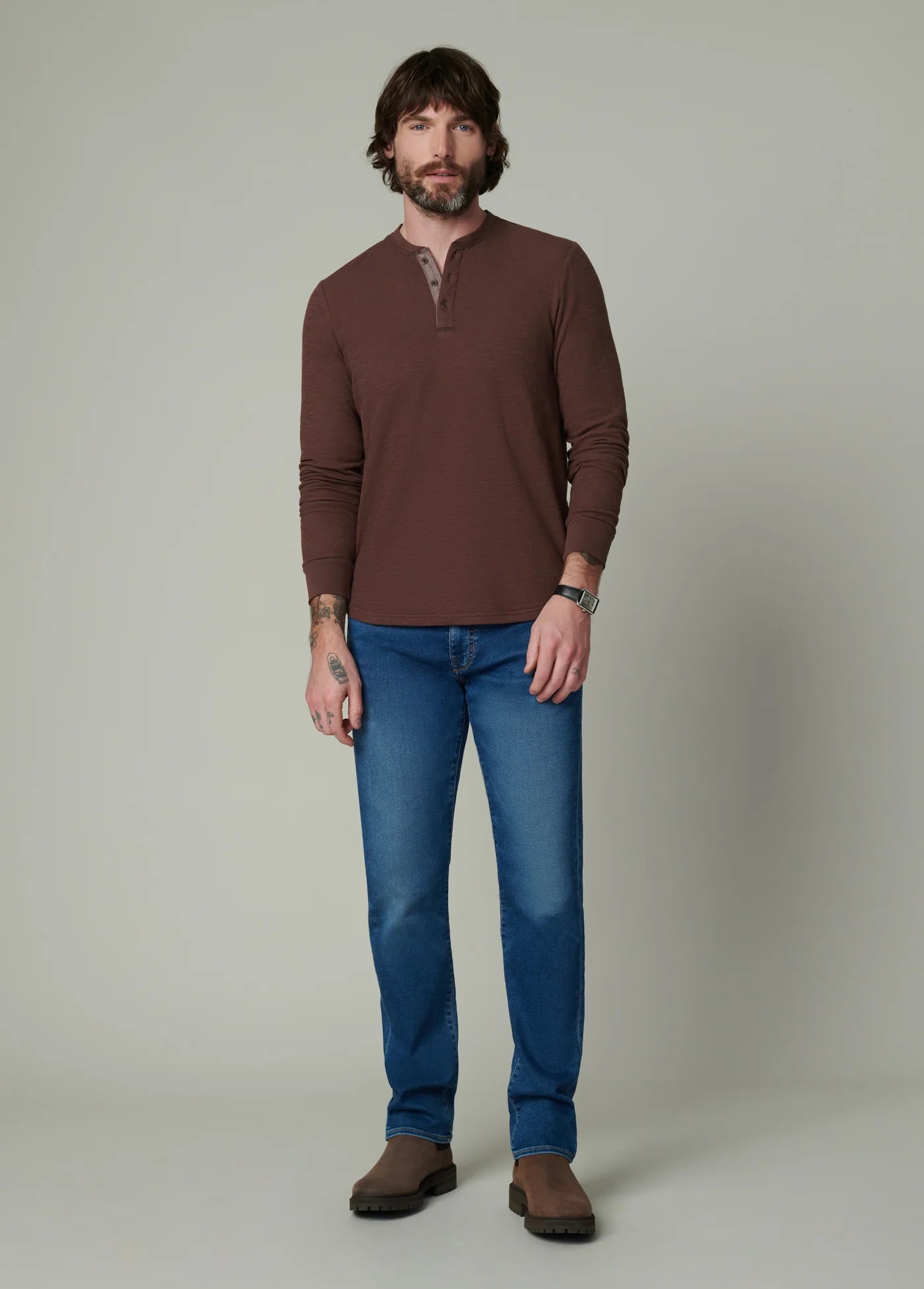 DWIGHT DOUBLE FACE HENLEY