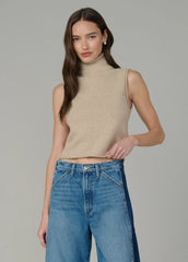 THE STEVIE SLEEVELESS ROLL NECK SWEATER