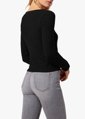 LACY SCOOP NECK LONG SLEEVE