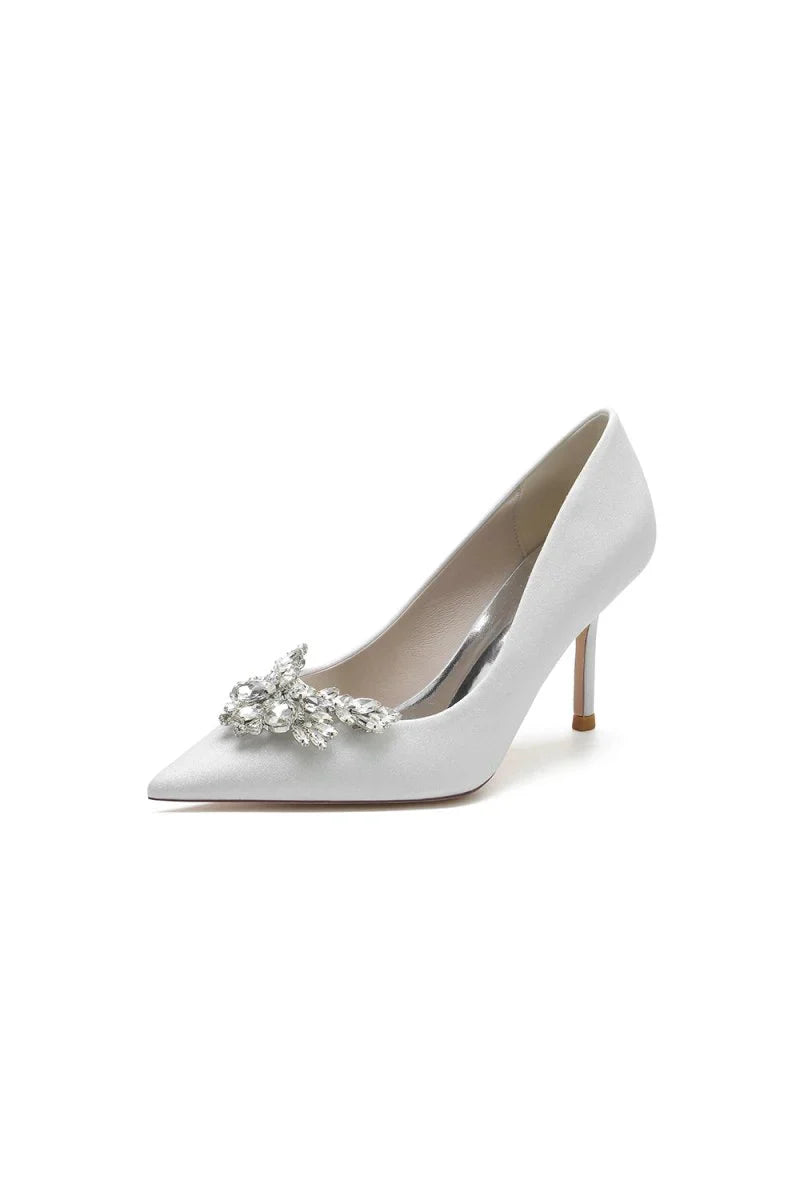 Glitter Pointed Toe Rhinestone Party Shoes