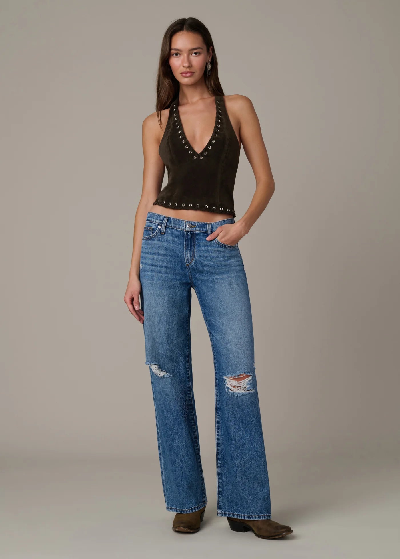 THE RODEO SUEDE HALTER