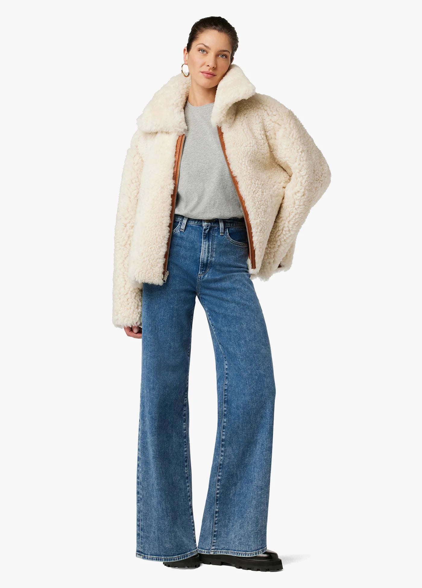 THE LISA REVERSIBLE SHEARLING LEATHER JACKET