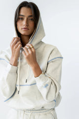 Mozie Contrast Sweatshirt in Grey