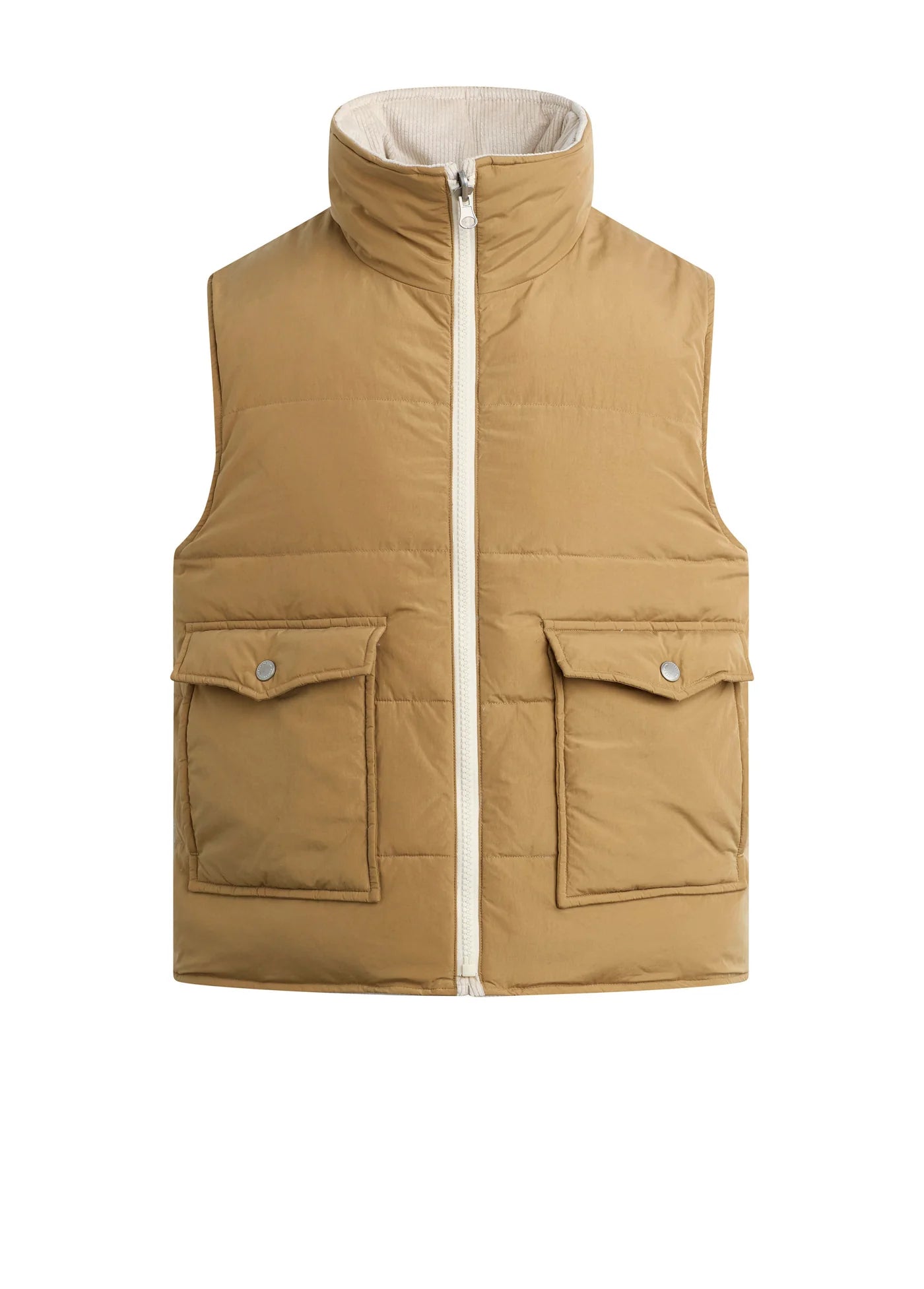 REVERSIBLE CORDUROY PUFFER