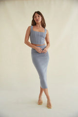 Jacqueline High Rise Knit Midi Skirt