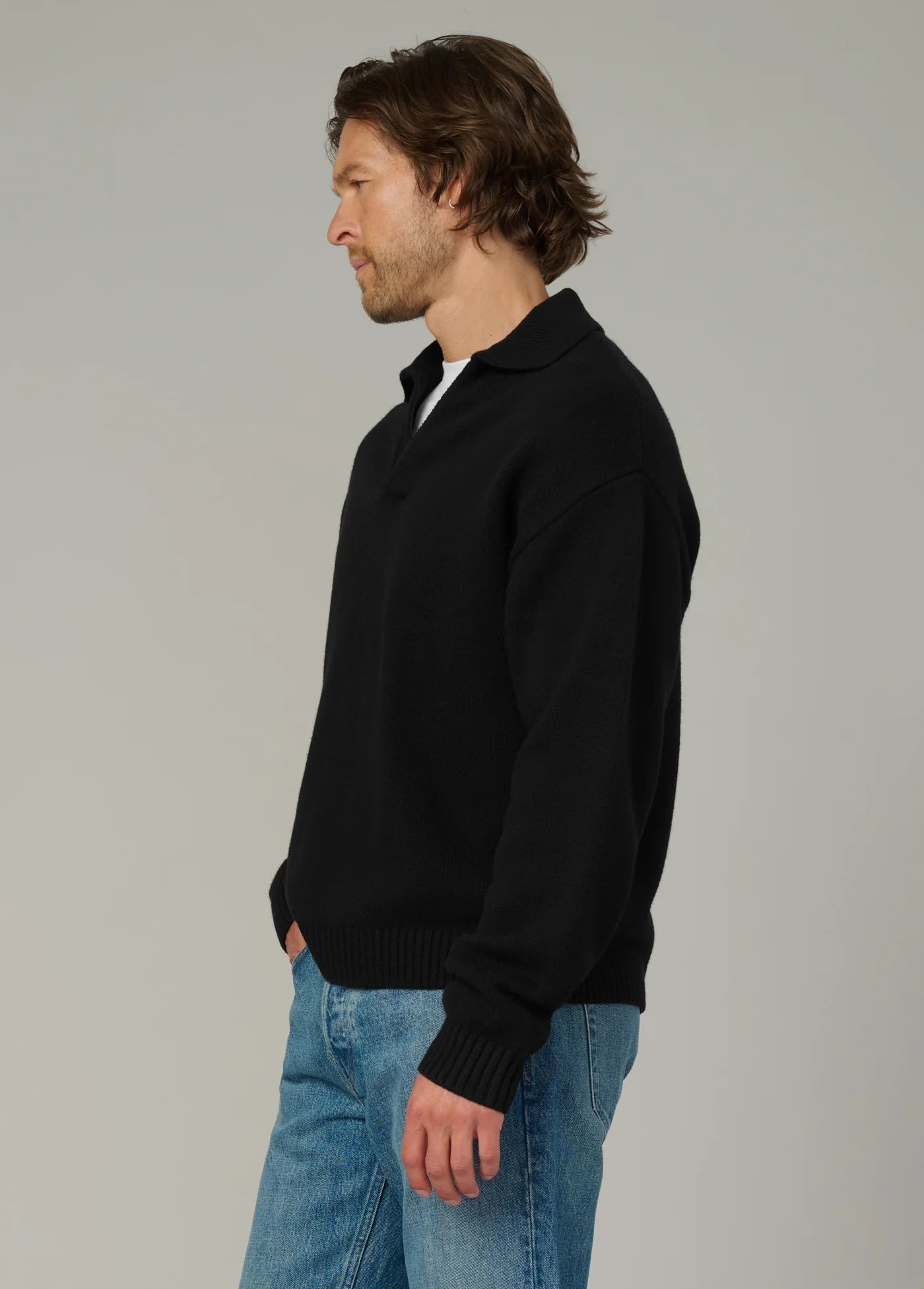 RELAXED POLO SWEATER
