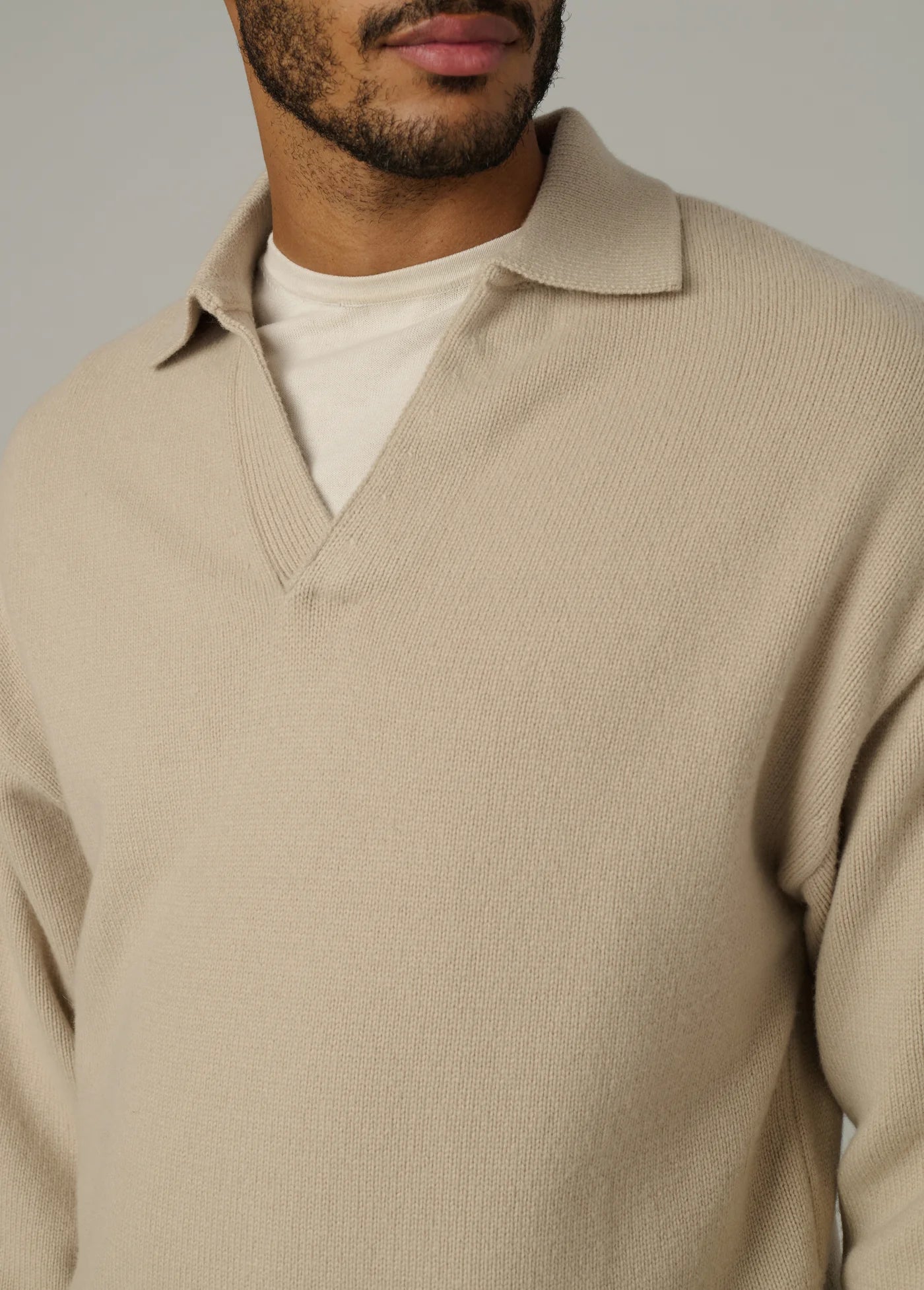 RELAXED POLO SWEATER