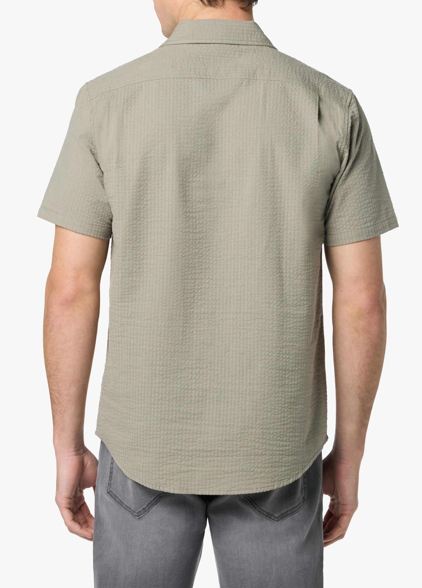 SHORT SLEEVE SEERSUCKER SOLID SHIRT