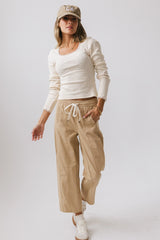 Khai Cropped Pants in Tan FINAL SALE