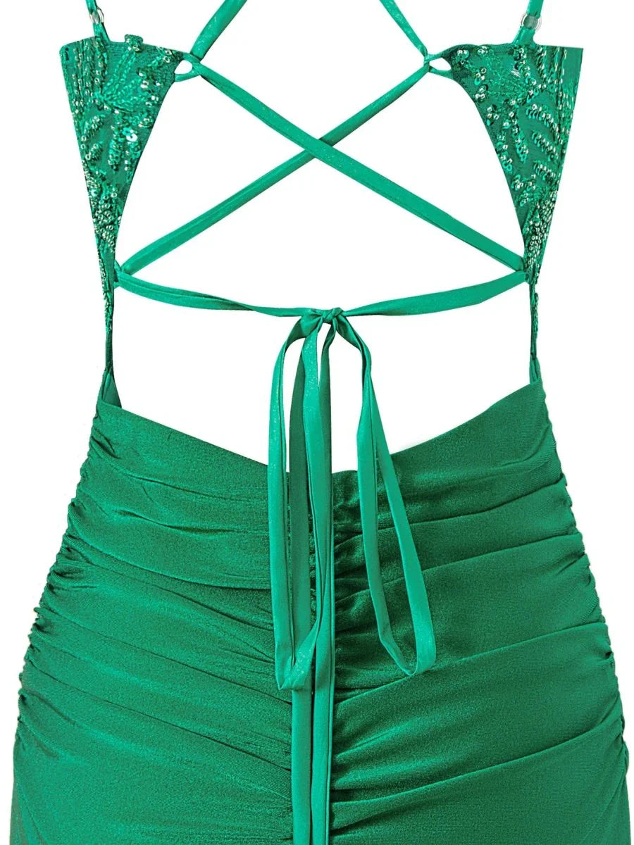 Sheath Short V Neck Jersey Homecoming Dress