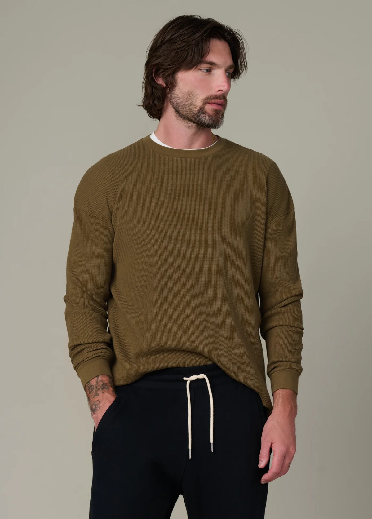 LONG SLEEVE WAFFLE TEE