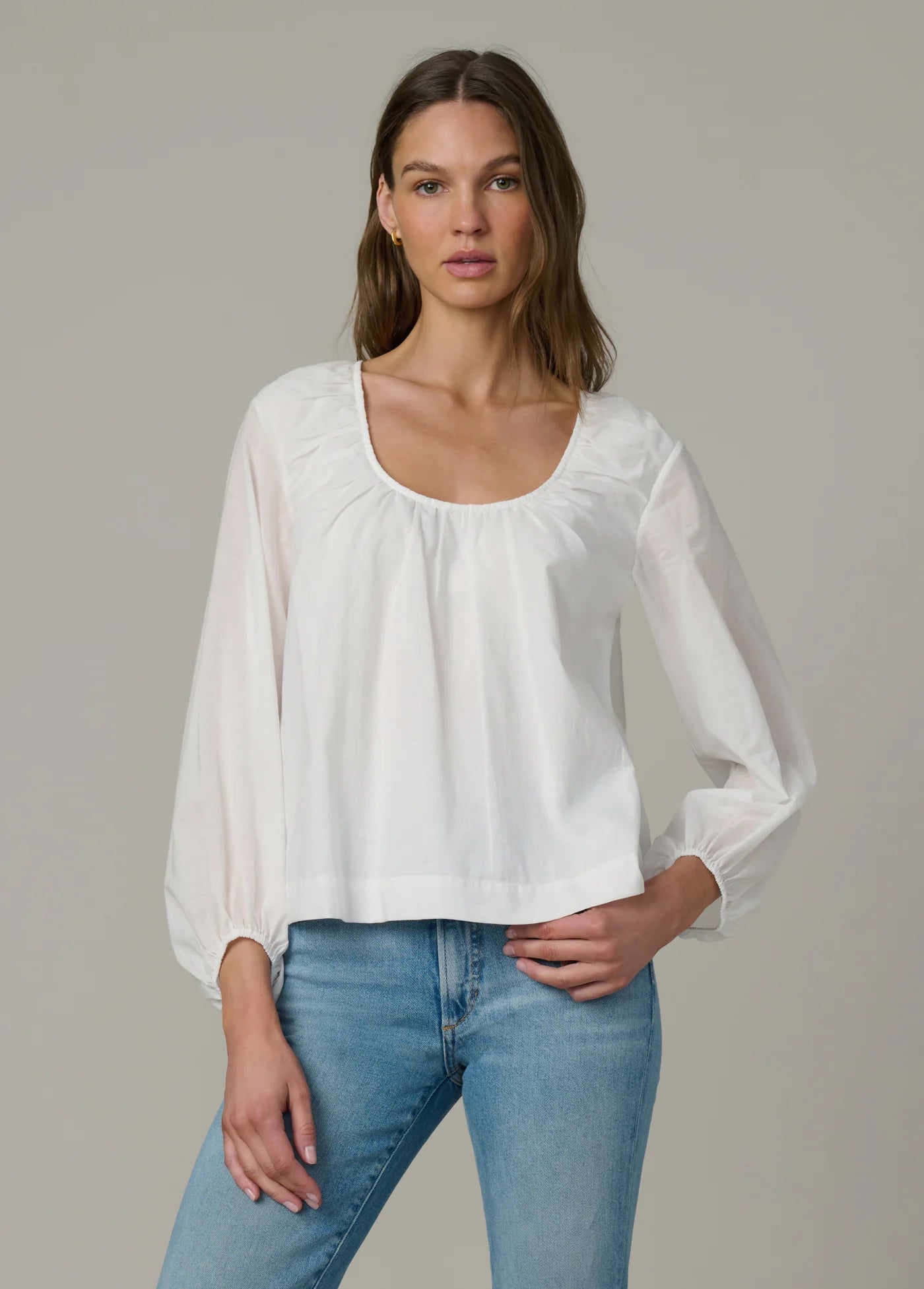 THE CARLI U NECK BLOUSE