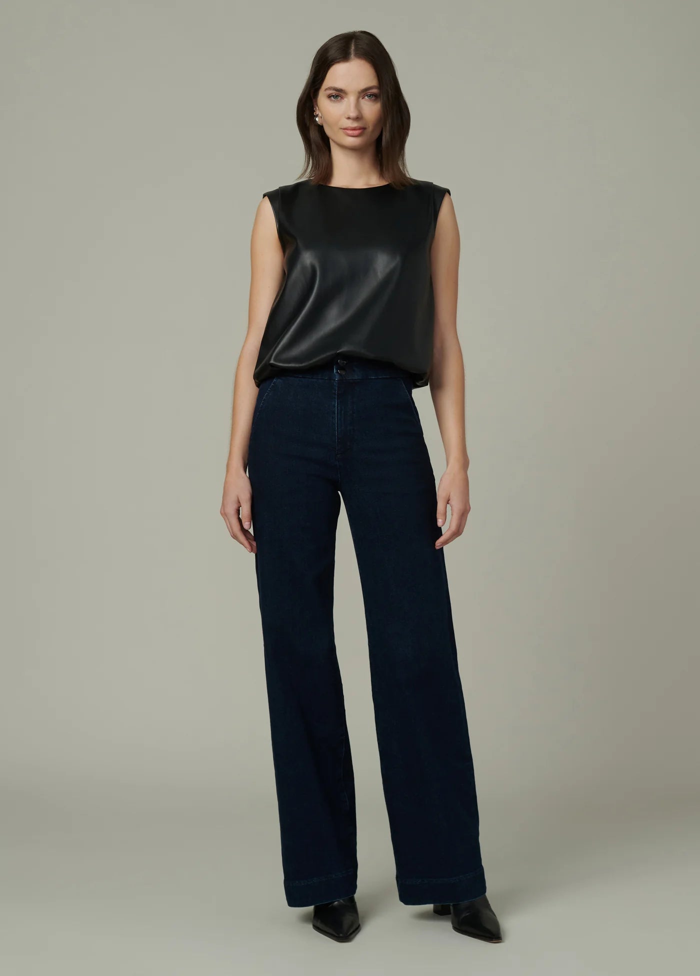 THE MAEVE VEGAN LEATHER TEE
