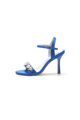 Open Toe Ultra High Heels with Rhinestone