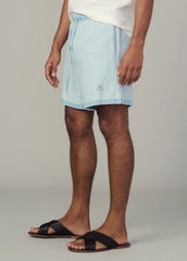 REVERSE CHAMBRAY LOOSE SHORT