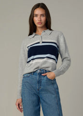 THE LONG SLEEVE CASHMERE POLO