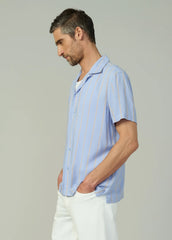 VISCOSE STRIPE CAMP SHIRT
