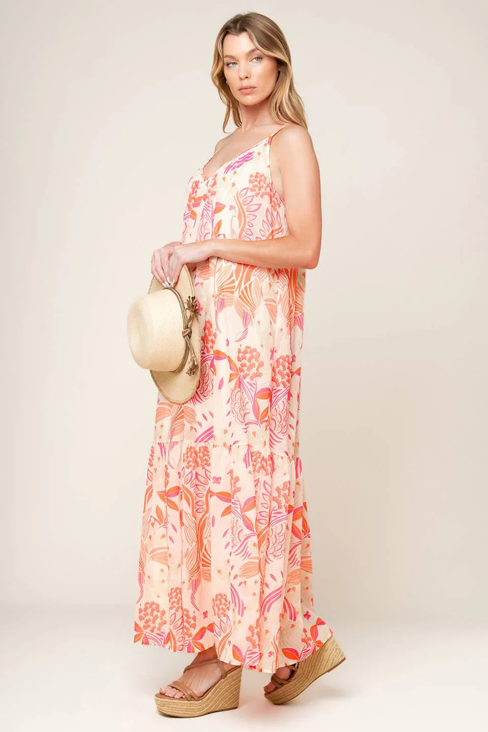 SECRET GARDEN MAXI DRESS PINK FINAL SALE