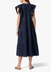 PORTIA FLUTTER SLEEVE DRESS