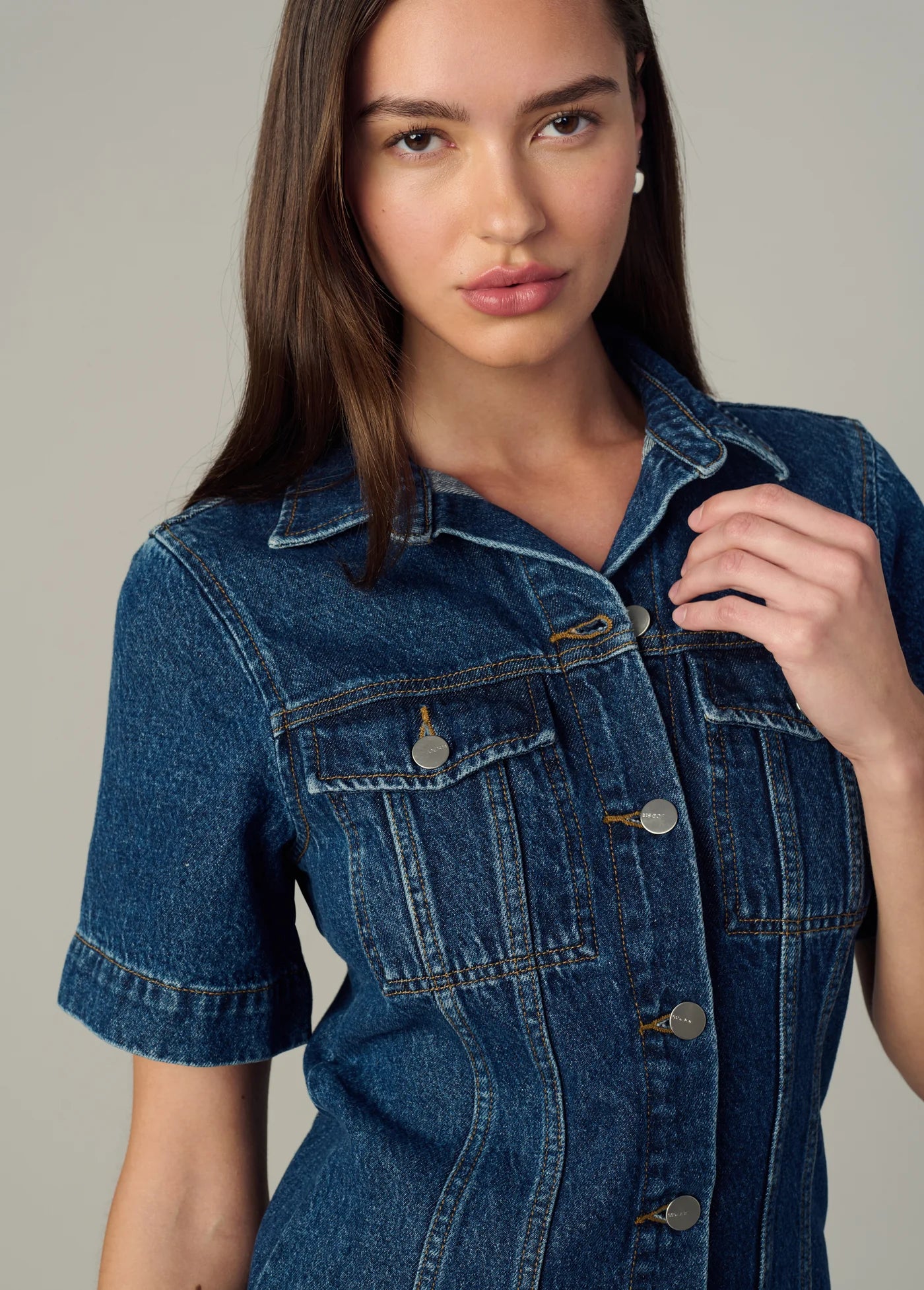 THE DENIM TUCKER SHIFT DRESS