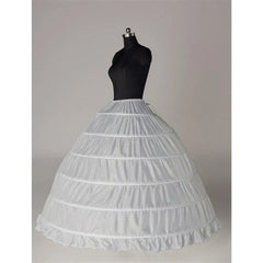 White Floor Length Crinoline 6 Hoop Petticoat Wedding Accessories