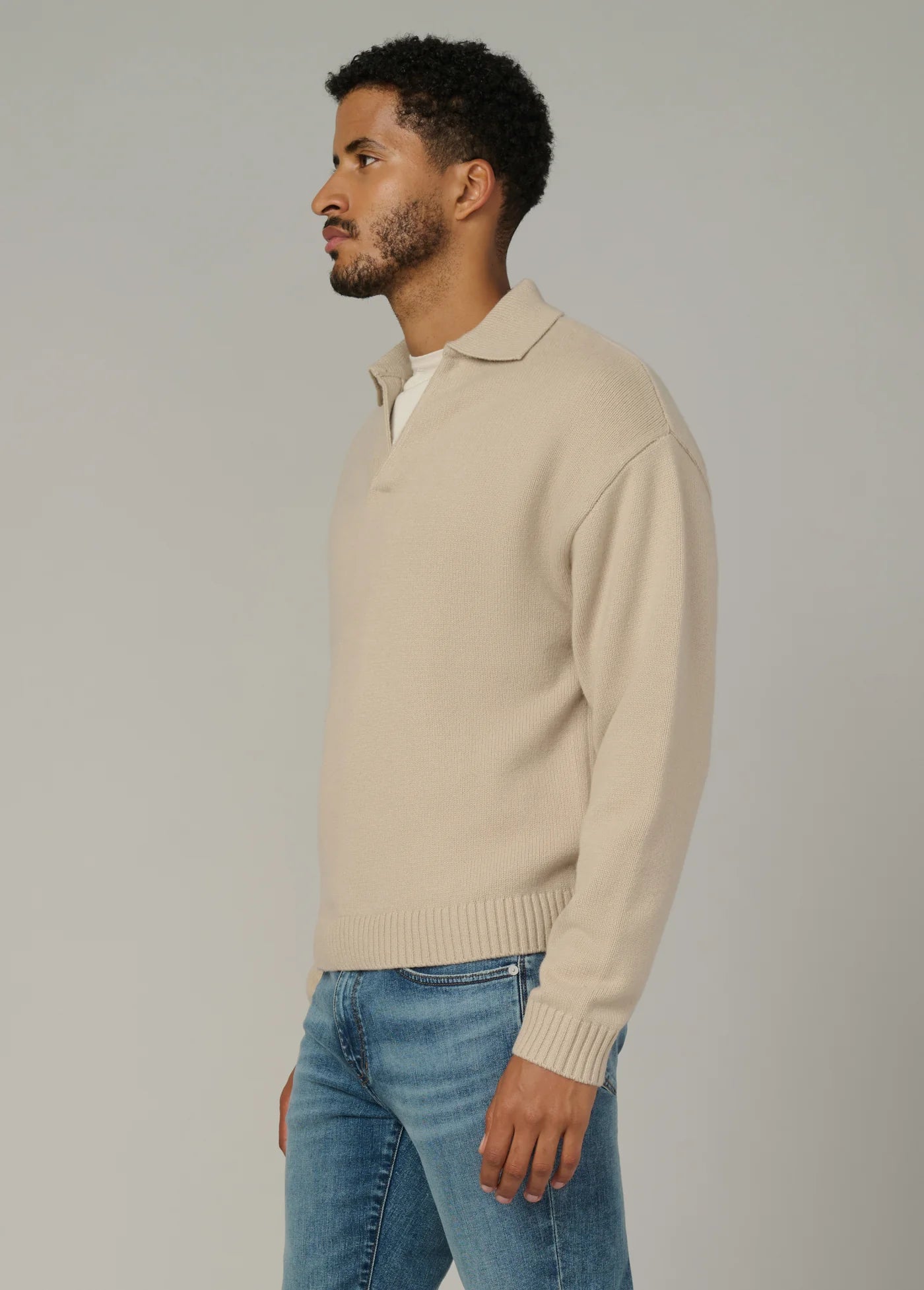 RELAXED POLO SWEATER