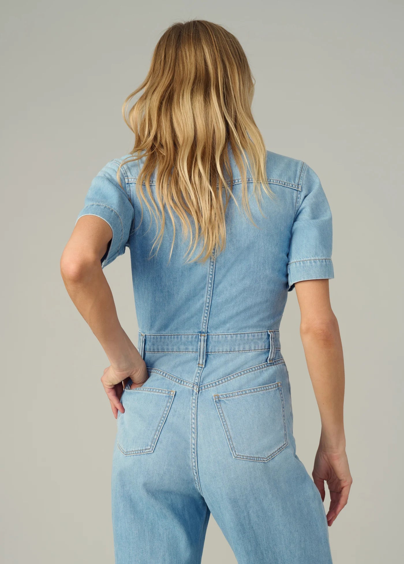 DENIM TRUCKER JUMPSUIT