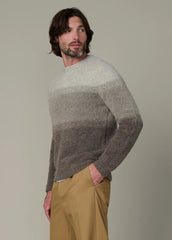 OMBRE STRIPED CREW NECK