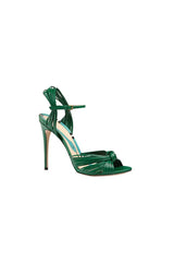 Gold Knotted Stiletto High Heel Sandals
