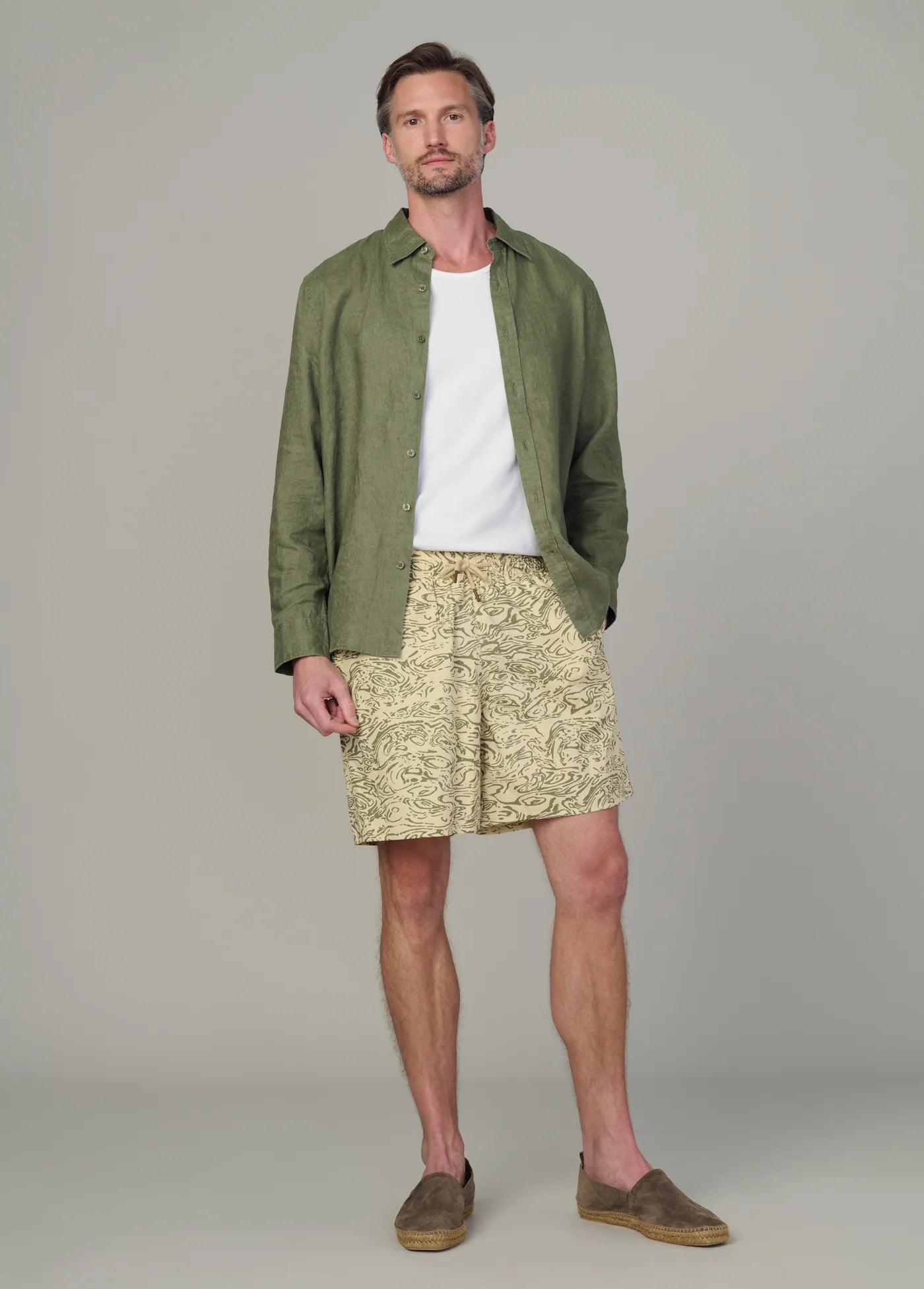 CAMP COLLAR PRINTED SHIRT
