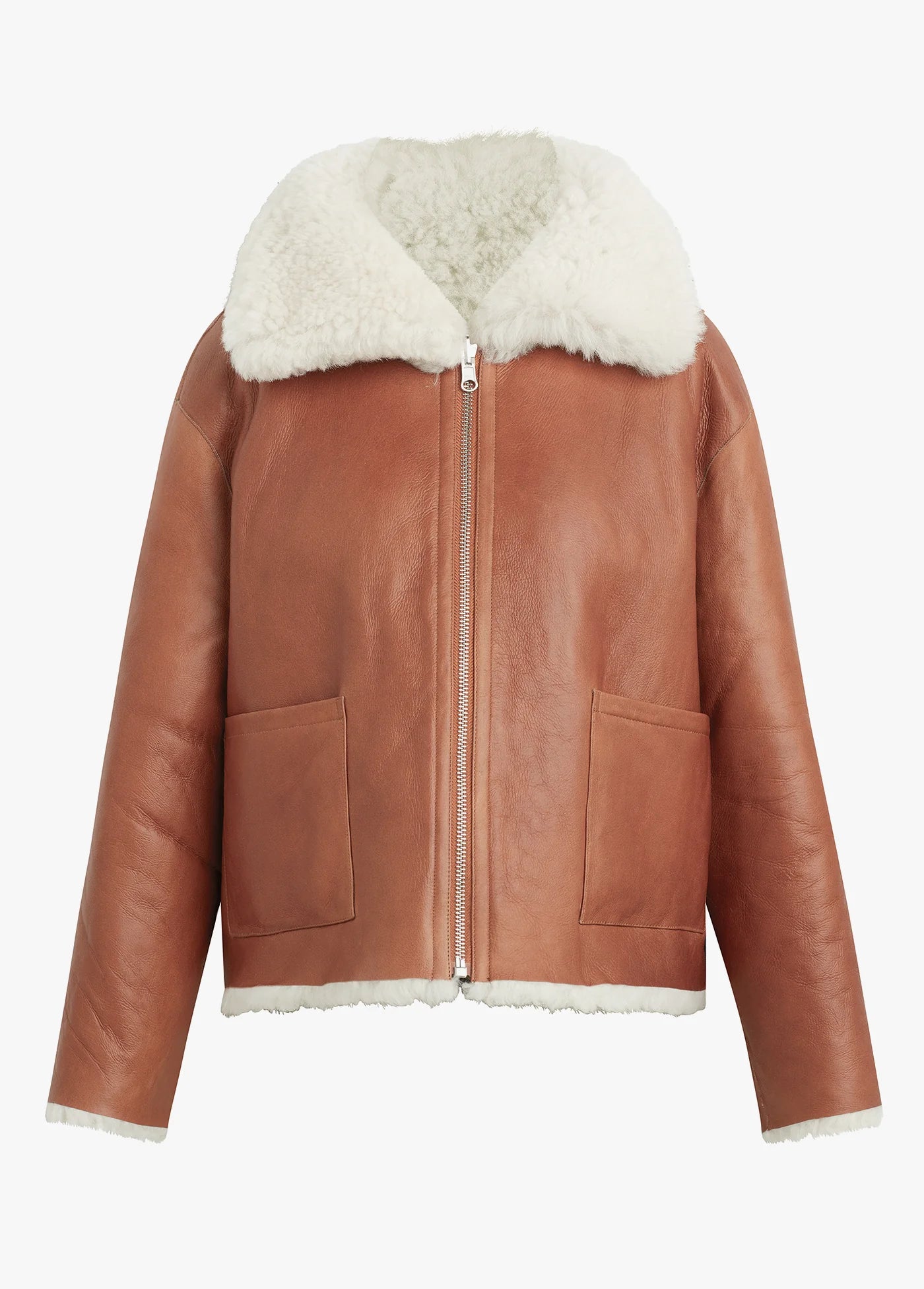 THE LISA REVERSIBLE SHEARLING LEATHER JACKET
