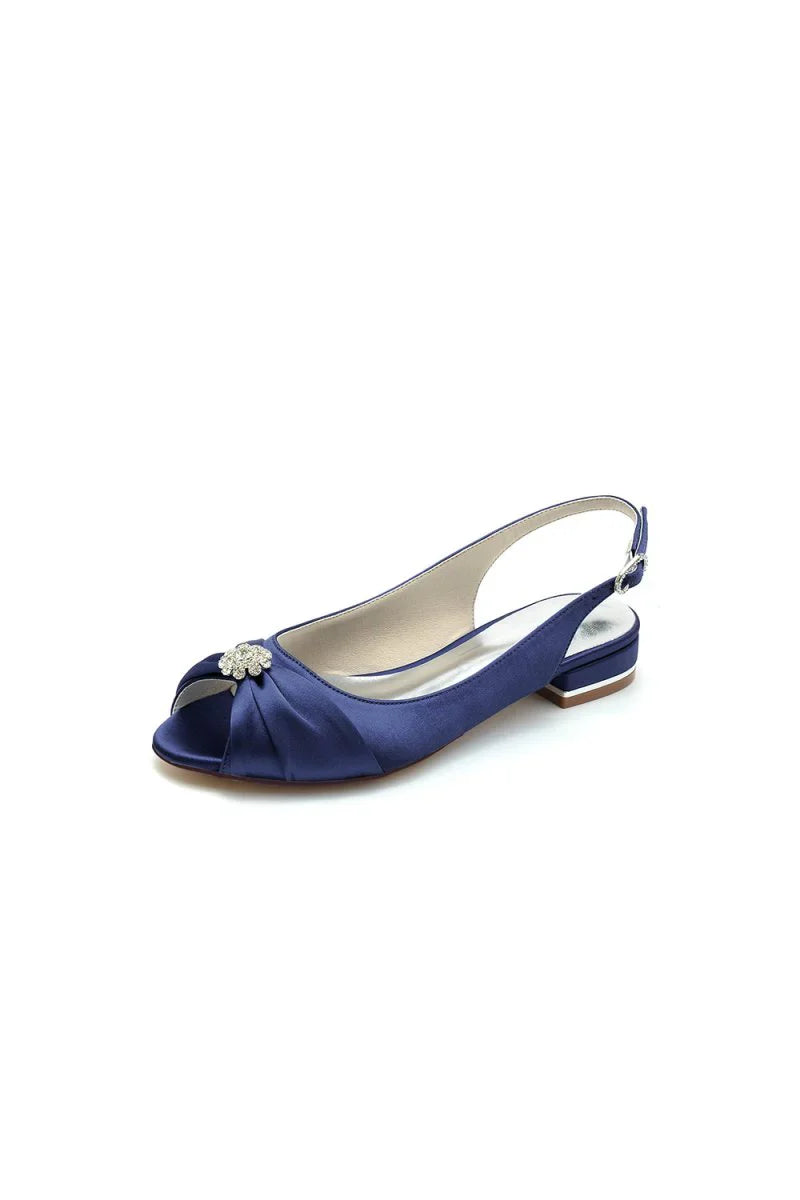 Open Toe Flats with Bow Cocktail