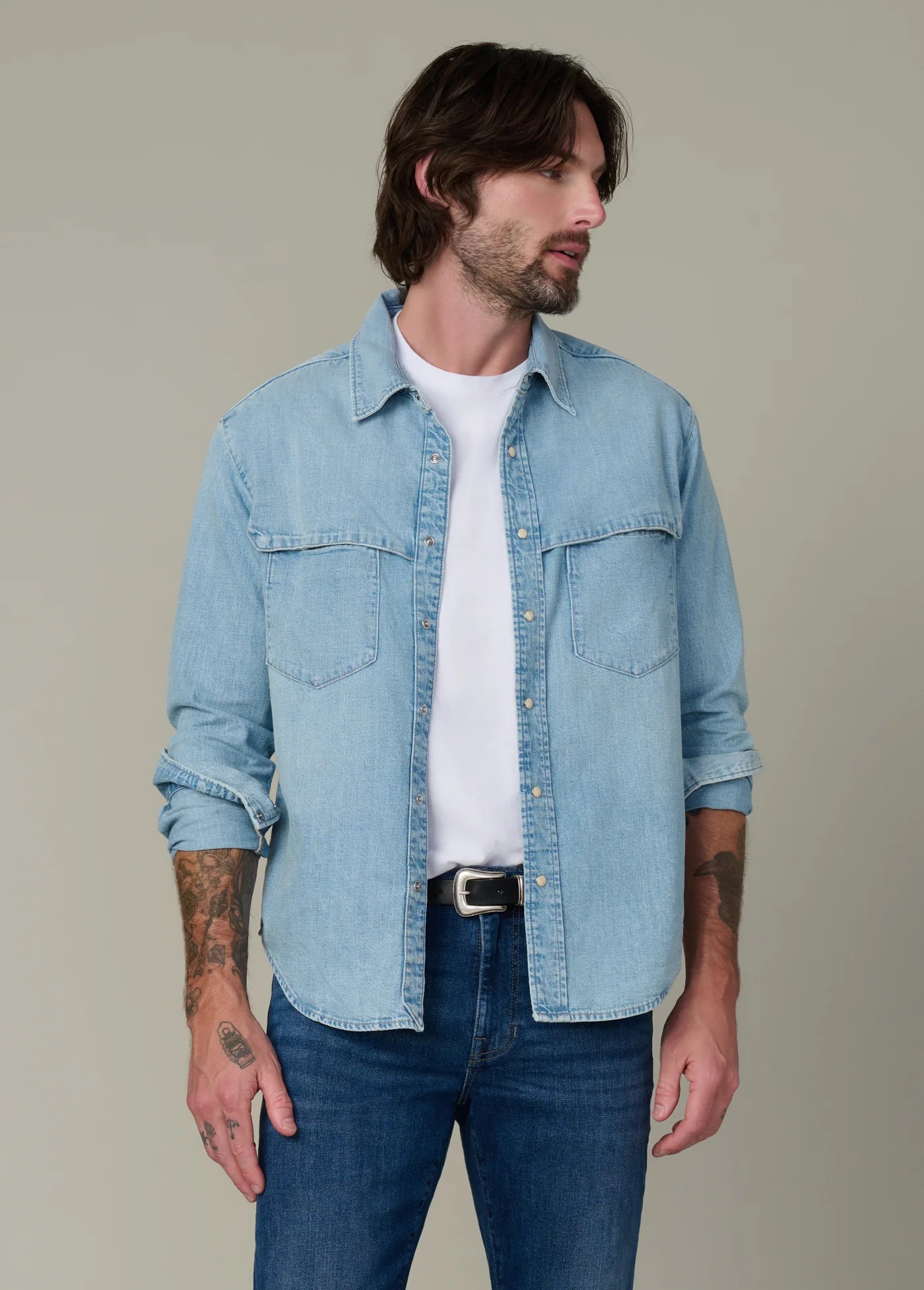 THE WAYNE DENIM WESTERN SHIRT